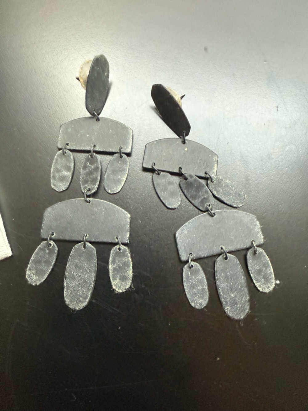 Kendra Scott Matte Black Layered Chandelier Earrings - Picture 2 of 2